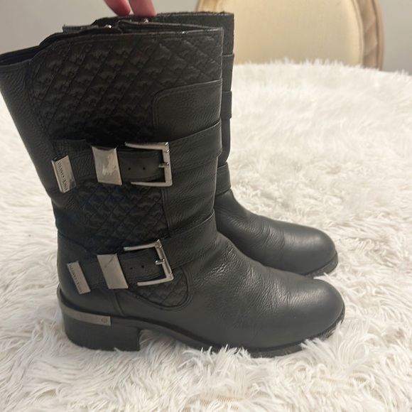 Vince Camuto Welton Mid Calf Quilt Riding boots buckle women size 7 - Picture 4 of 7